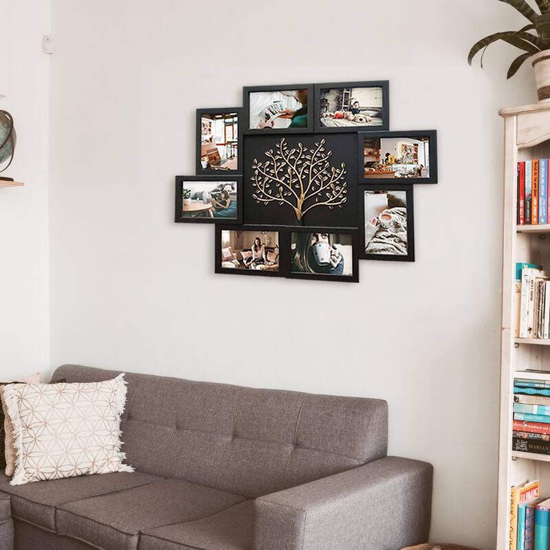 HELLO LAURA 8 Opening 4x6 Picture Frame Collage Family Tree Wall Hanging
