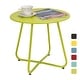 preview thumbnail 37 of 47, Clihome Weather-resistant Outdoor Steel Round Side Table