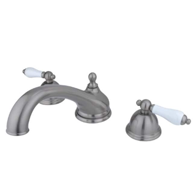 Kingston Brass Vintage Widespread Deck Mounted Roman Tub Filler with