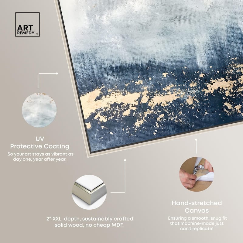 Ocean's Gold Hues II Canvas by Art Remedy