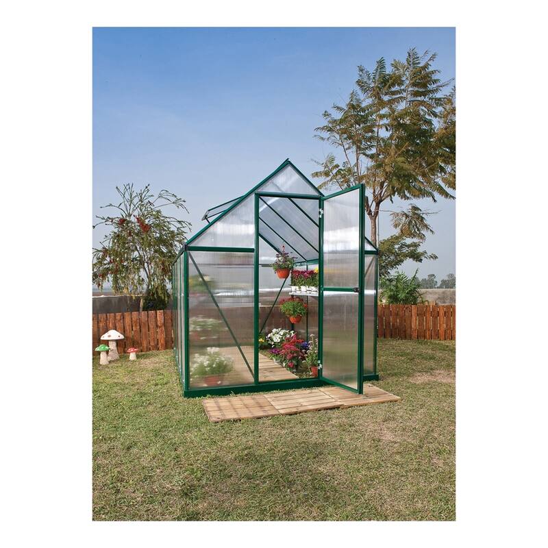 Palram - Canopia Outdoor Mythos 6' x 8' Greenhouse - Silver