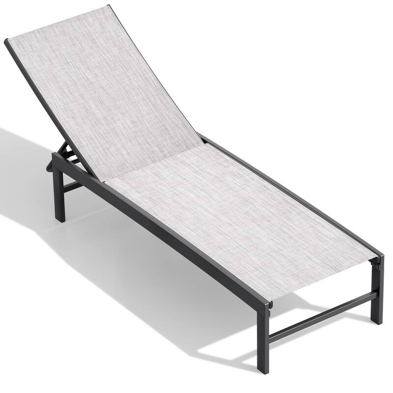 Outdoor Patio Adjustable Chaise Lounge Chairs