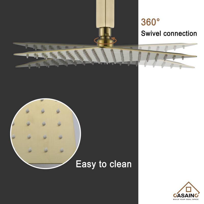 CASAINC 3-Function 10-In Wall Mounted Shower System