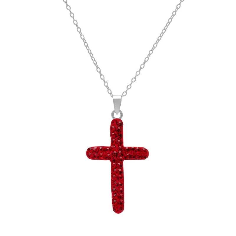 Victoria Townsend .925 Sterling Silver & Crystal Cross Pendant