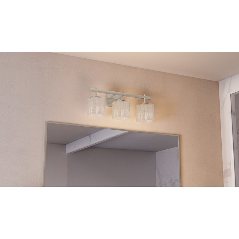 Brenthouse 3-Light Brushed Nickel Bath Light