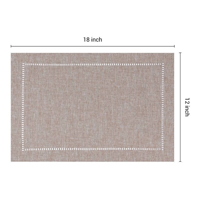 Rustic Placemats Set of 6 Polyesterl Placemats for Dining Table Decor Indoor Outdoor Kitchen Table Mat Wipe Clean - 18*12in