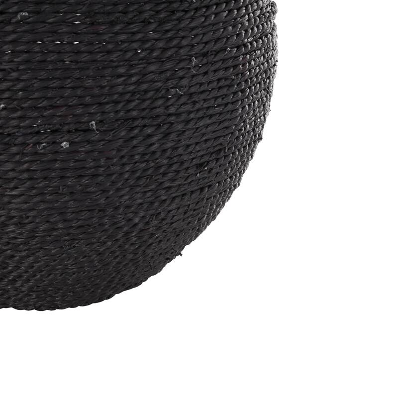 Black Metal Handmade Wrapped Pot Decorative Vase