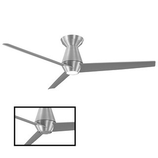 Shop Slim Indoor And Outdoor 3 Blade Smart Flush Mount Ceiling Fan