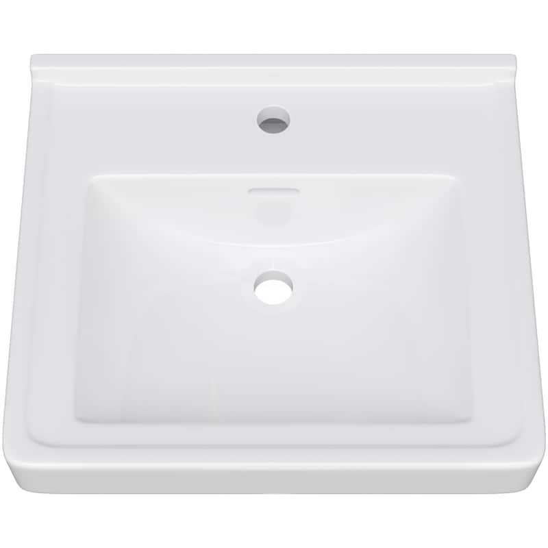 PROFLO 20" Rectangular Vitreous China Wall Mounted Bathroom Sink with