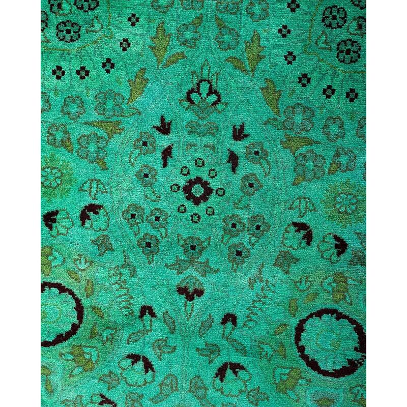 Contemporary Overdyed Wool Hand Knotted Runner - 3' 0" x 12' 4"