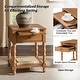 preview thumbnail 5 of 8, HULALA HOME Eric Traditional 26" Tall Solid Wood End Table with Built-in Charging Station and Extendable Tray