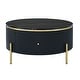 preview thumbnail 7 of 25, Modern Marble Round Coffee Table with 2 large Drawers Storage