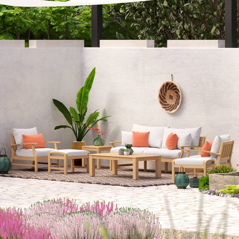 Kooper 7 Piece Sunbrella Outdoor Patio Sofa & Club Chair Set