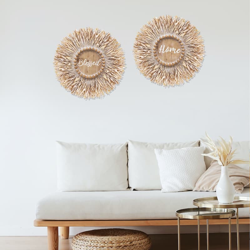 Adeco Set of 2 Handmade Wall Decoration Ornaments