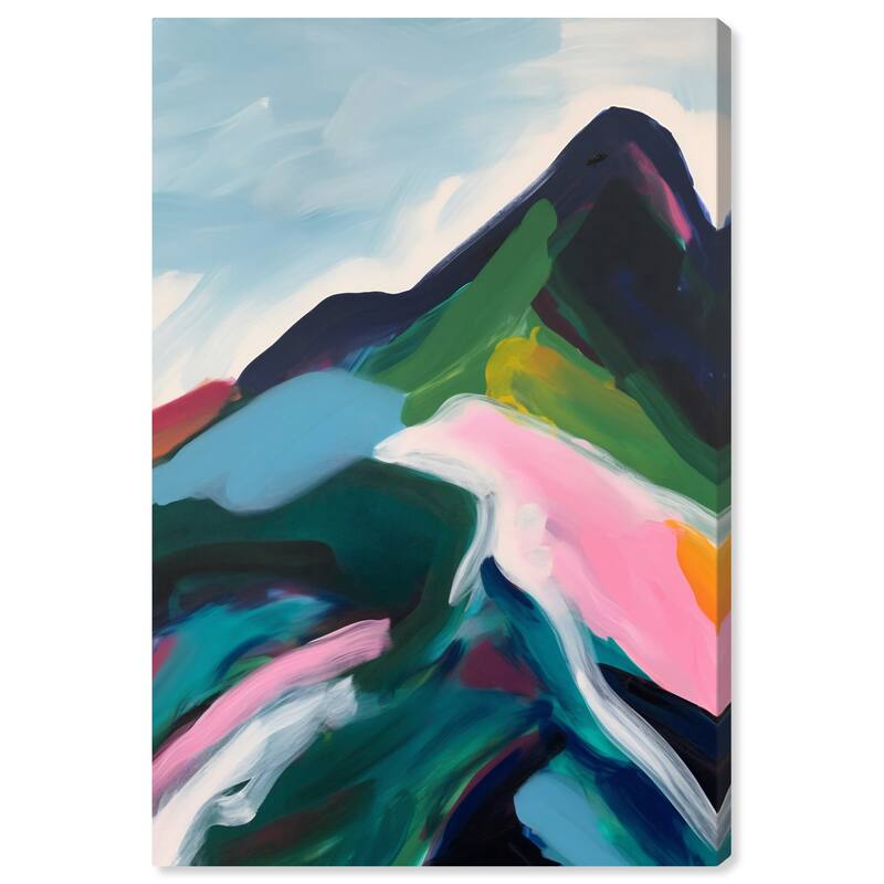 Wynwood Studio Canvas Nature and Landscape Green Mountain Peak Green and Modern & Contemporary Wall Art Canvas Print