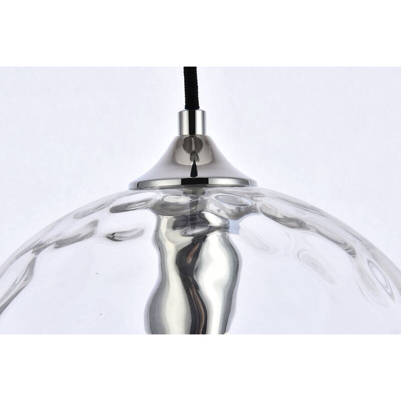 Chloe 10-inch Metal and Glass Light Pendant - 10 Inch