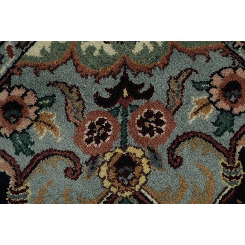 Hand Knotted Oriental 100% Wool Carpet Traditional Floral Red Kashan Area Rug - 9' 3'' X 5' 10''