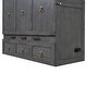 preview thumbnail 13 of 18, Murphy Bed with USB Port and a Large Drawer, Folding Bed, Gray