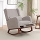 preview thumbnail 67 of 89, HOMYKA Teddy Nursery Rocking Chairs with Foot Rest Light Gray YM