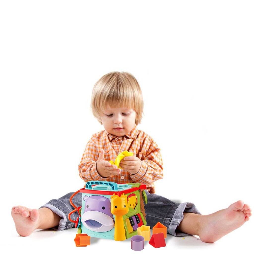 Learning Shape Cognition Hexahedral Box Toy Infant Building Block