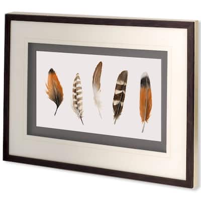 Red Rock Feathers I Framed Art Print