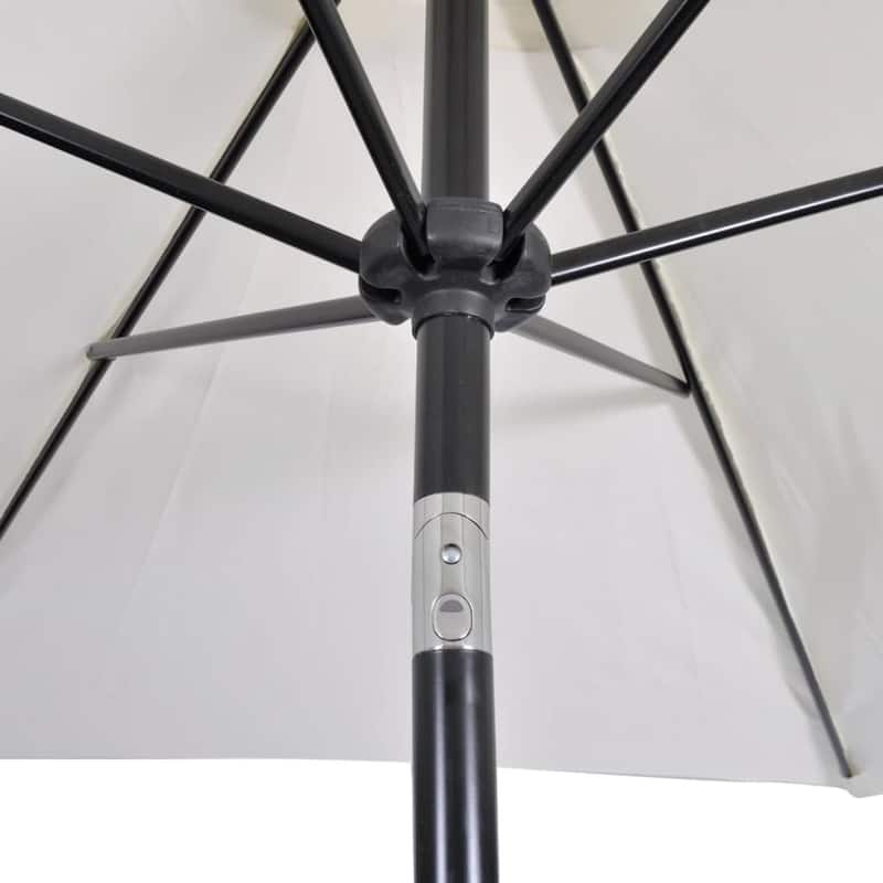 vidaXL Outdoor Umbrella Parasol Tilting Sunshade Garden Sun Shelter Steel