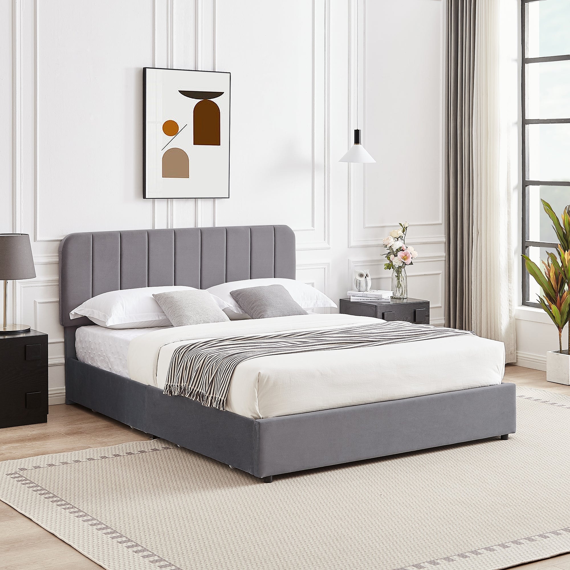 Box spring hot sale with drawers