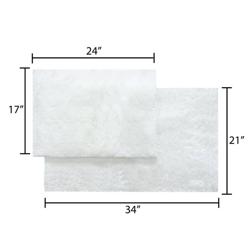 Chesapeake Luxury Microfiber Bath Rug Set 20”X32” 23”X39”