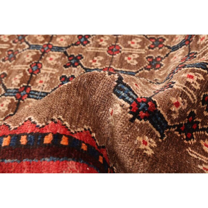 ECARPETGALLERY Hand-knotted Andelz Brown Wool Rug - 4'8 x 11'2