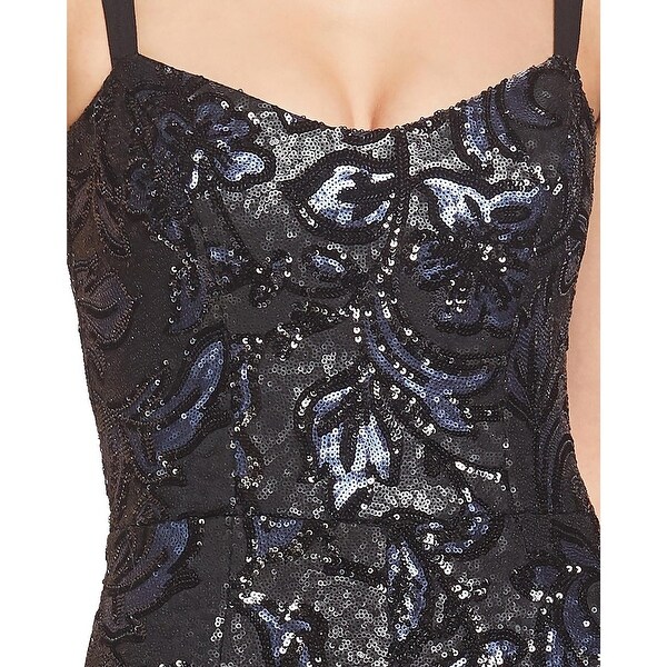 dress the population black jumpsuit