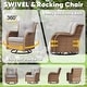 preview thumbnail 29 of 82, Gymojoy 3-Piece Rattan Wicker Rocking Swivel Chair Set with Table