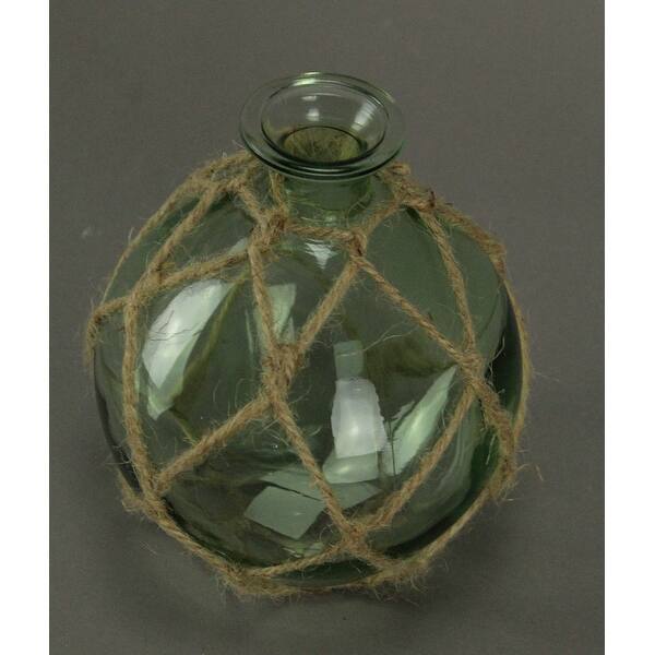 Shop Blue Green Glass Rope Wrapped Decorative Vase Buoy Bottle