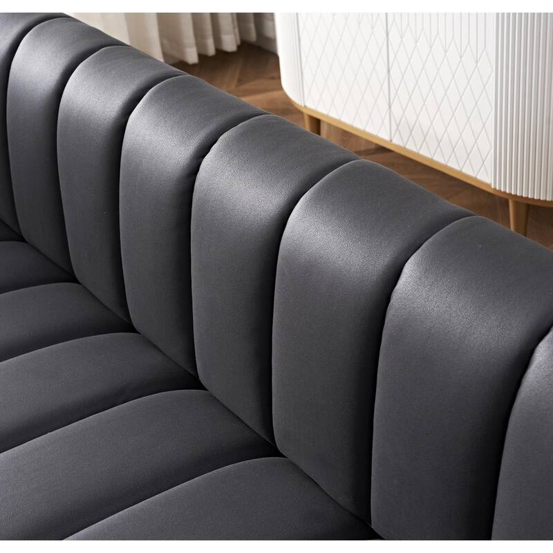 Channel Tufted Glam Indoor Living Room Sofa