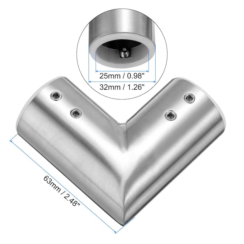 2pcs Corner Curtain Rod Connector 90 Degree for Curtain Rods
