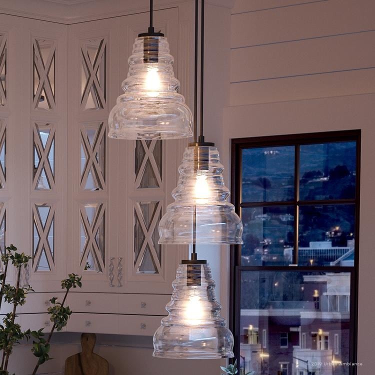 Luxury Vintage Chandelier, 9"H x 13.25"W, with Electrical Insulator Style, Natural Black Finish by Urban Ambiance (60 to 100 Watts - Steel - N/A - 1 - Chandeliers For Bedrooms by Overstock.com