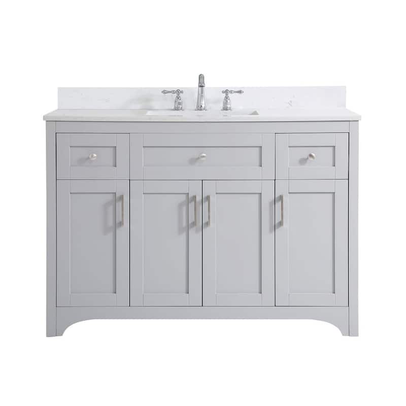 Elegant Lighting VF17048-BS Moore 48" Free Standing Single Basin - Grey