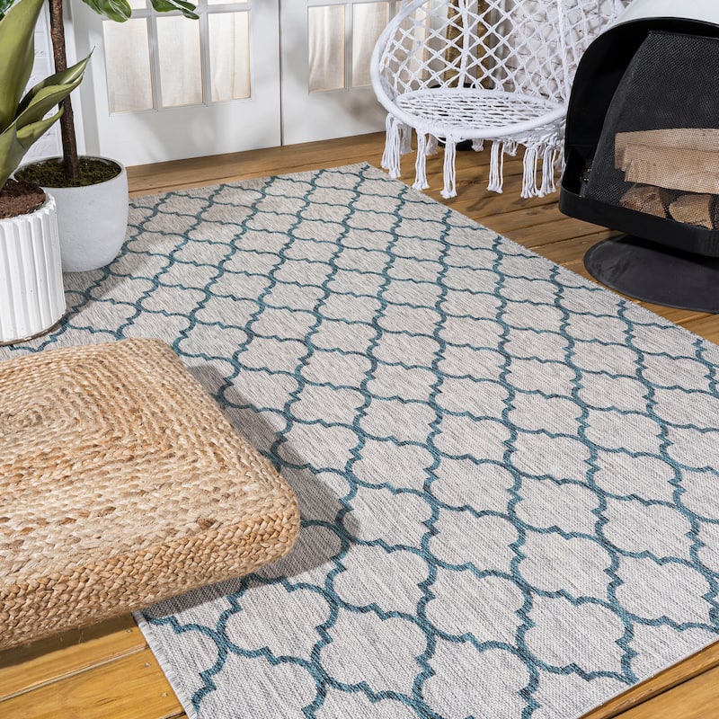 JONATHAN Y Isla Ogee Trellis Indoor/Outdoor Area Rug