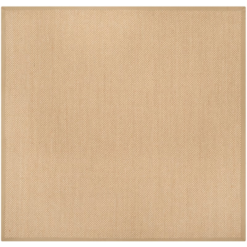 SAFAVIEH Natural Fiber Venus Casual Border Sisal Rug - 10' Square - Maize/Linen