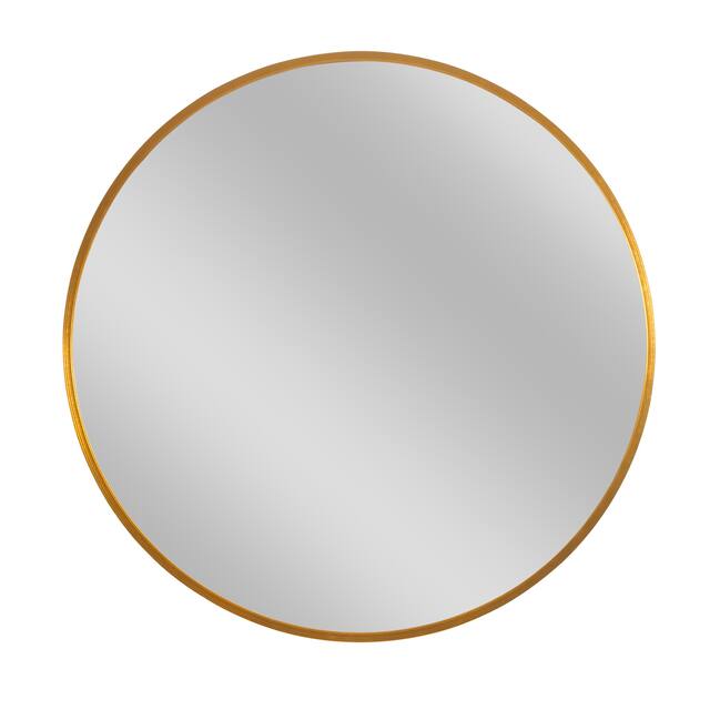 Neutypechic Modern Thin Frame Wall-Mounted Vanity Round Mirror