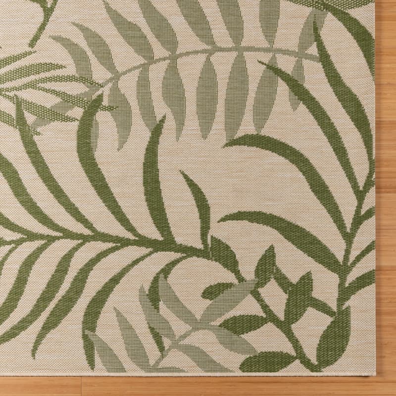 Gertmenian Paseo Akimbo Casual Tropical Leaf Flatweave Indoor/ Outdoor Area Rug Collection