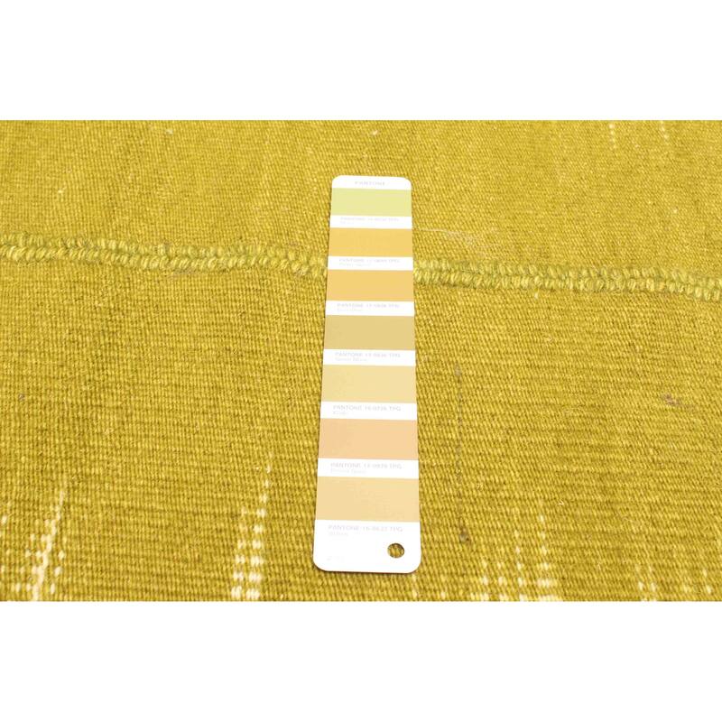 ECARPETGALLERY Flat-Weave Ankara FW Olive Wool Kilim - 5'3 x 7'5