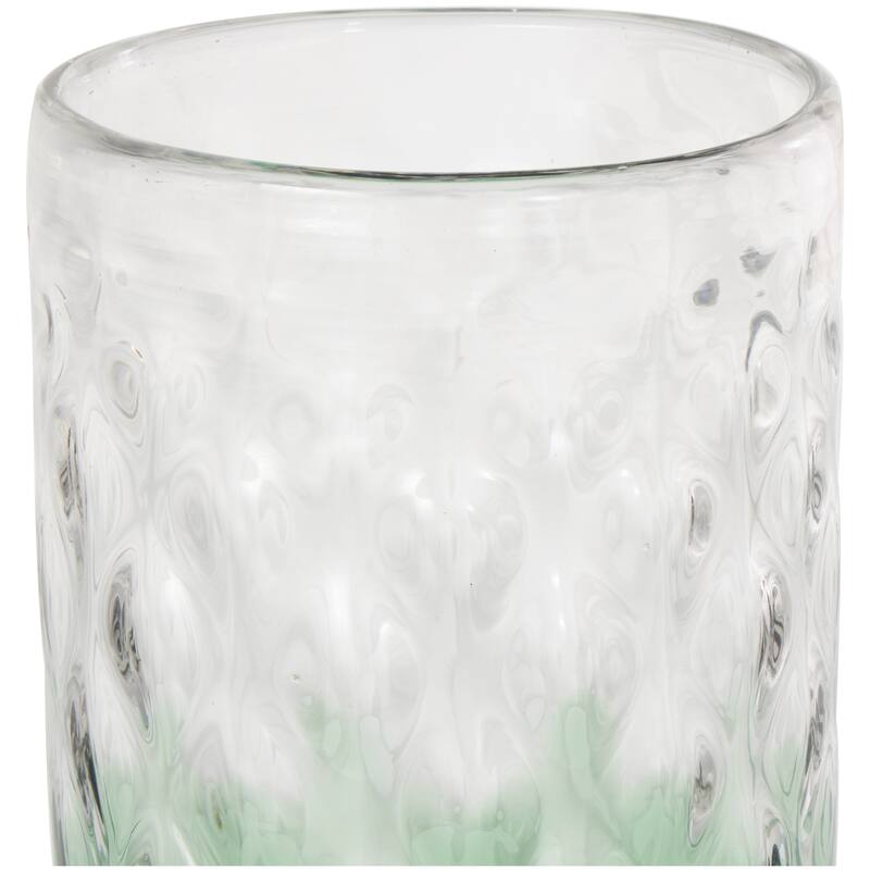 Green Glass Handmade Ombre Vase