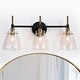 preview thumbnail 1 of 15, Modern Black Gold 2/3/4 Lights Vanity Light Fixture Glass Bathroom Lighting 3-Light