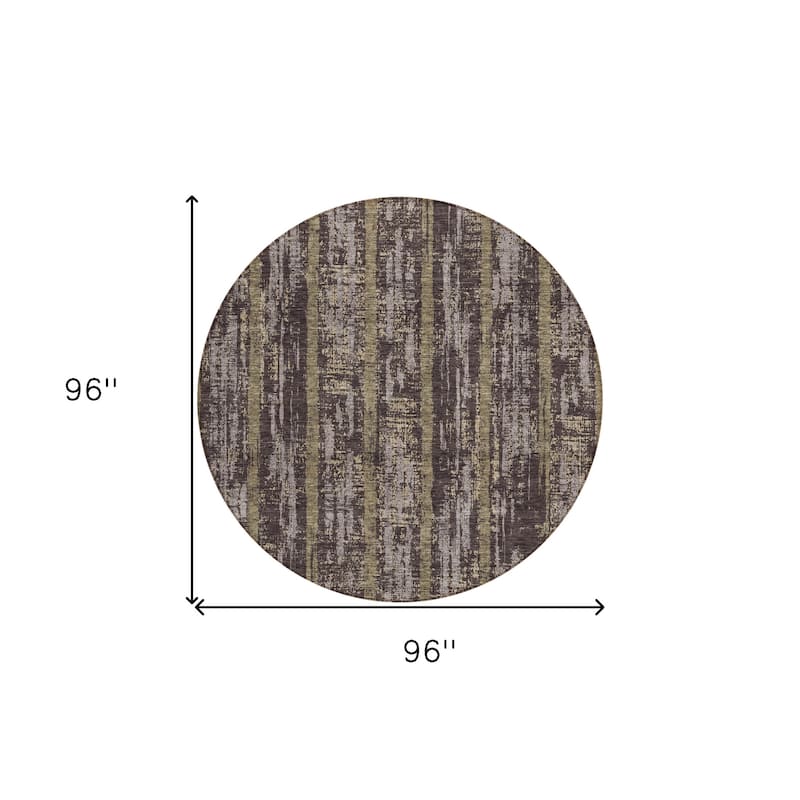 HomeRoots Striped Transitional Rectangle Outdoor Rug