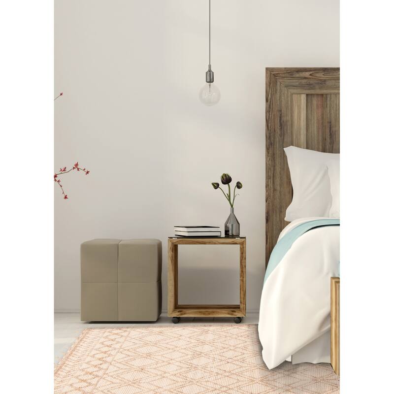 ECARPETGALLERY Braid weave Sienna Tan Wool Rug - 5'1 x 7'6