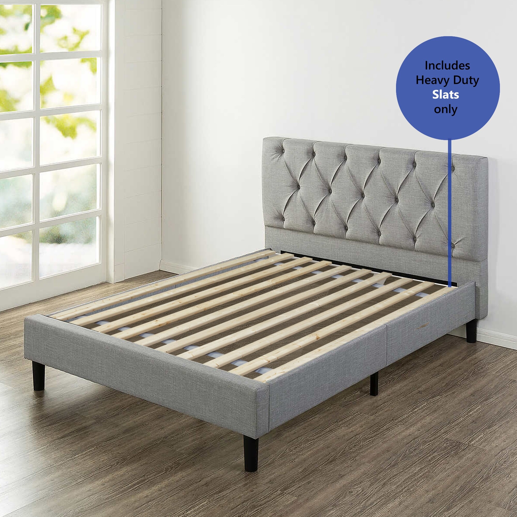 Twin Black Mattress Solution Heavy Duty Wooden Bed Slats//Bunkie Board Frame