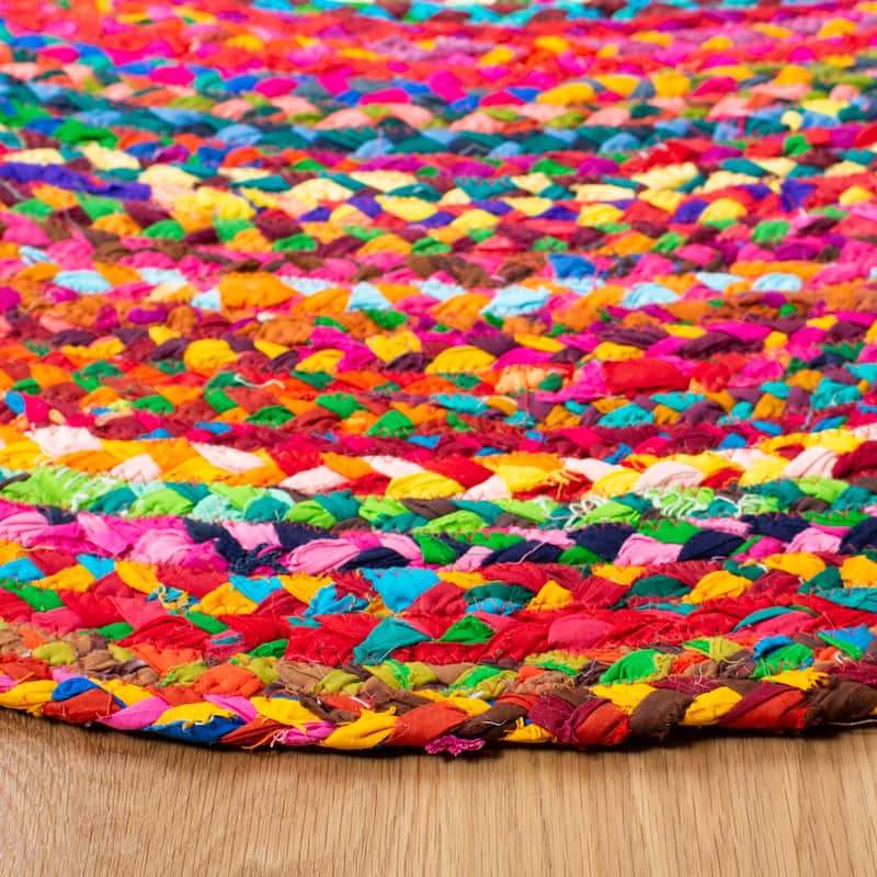 SAFAVIEH Georgine Handmade Nanny Braided Bohemian Cotton Rug