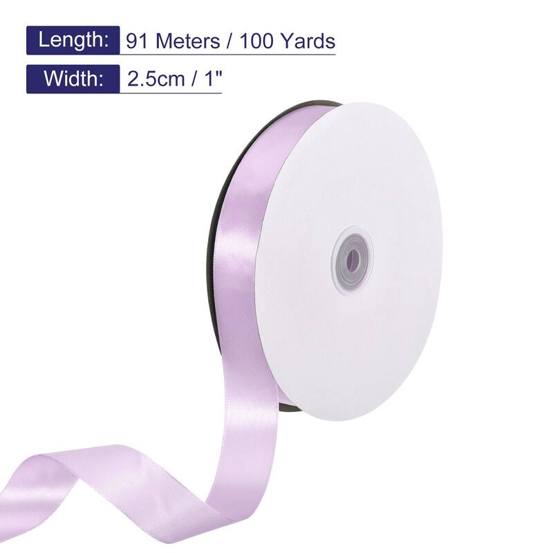 Satin Ribbon, 100 Yards Single Face Polyester Satin Ribbon