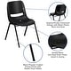 preview thumbnail 3 of 21, Ergonomic Shell Stack Chair with 16'' Seat Height