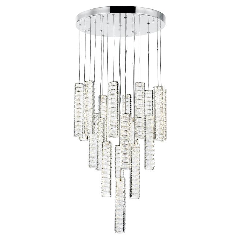 Celina LED Chandelier With Chrome Finish - Chrome